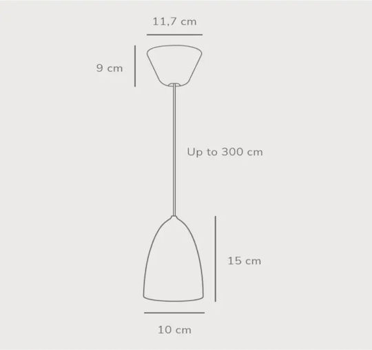 Nordlux Nexus 2.0 Hängelampe Schwarz Glocke mit Fassung GU10 10x15x300cm.