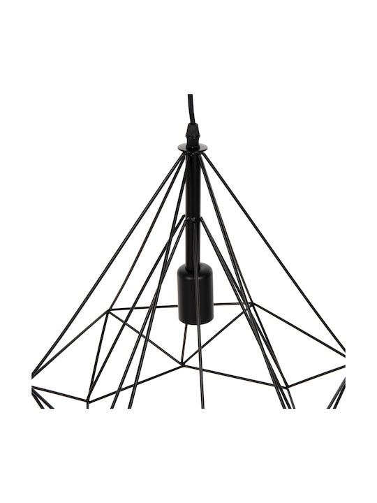 HomeMarkt Pendant Light Black with Socket E27 32x37x128cm