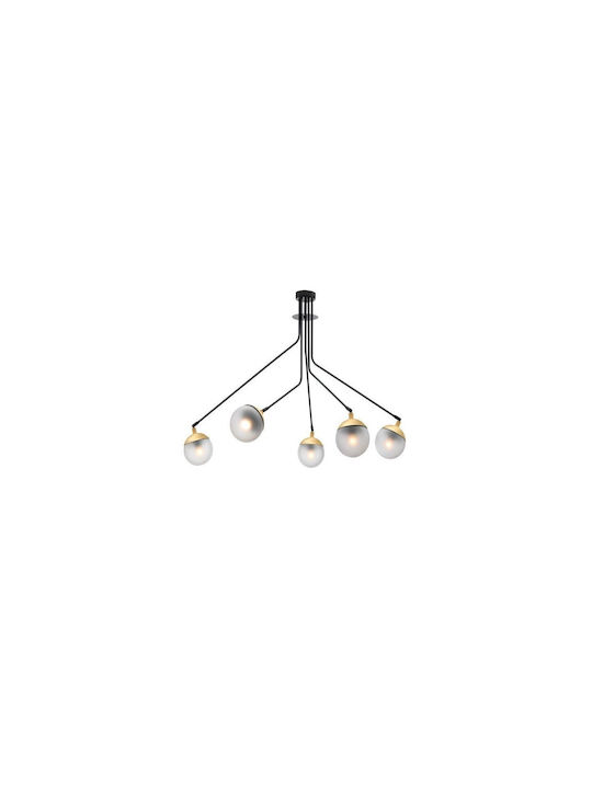 Luma Pendant Chandelier for 5 Bulbs E27 Gold