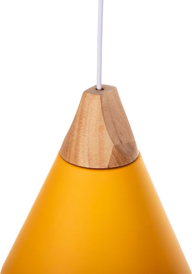 HomeMarkt Hanging Ceiling Light Yellow Bell with E27 Socket 25x12x125cm