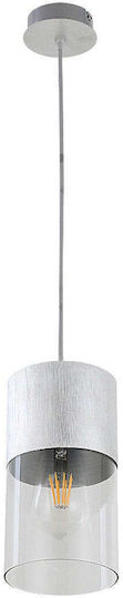 Rabalux Zelkova Pendant Light Silver with Socket E27 12cm