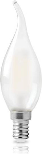 Fos me Λάμπα LED 6W για Ντουί E14 και Σχήμα C35 Θερμό Λευκό 540lm