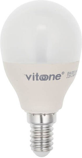 Vito LED Bulb 6.5W 82mm for Socket E14 and Shape G45 Natural White 533lm