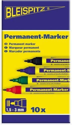 Bleispitz Markere Permanente Albastru 10buc