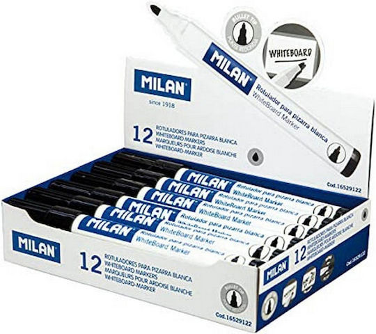 Milan Whiteboard-Marker Black 12Stück