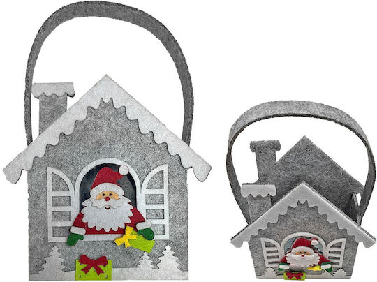 XMASfest Weihnachtliche Stoff Figur Korb Grün 15x15x6cm