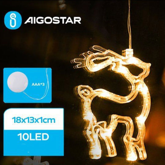 Aigostar Осветена Коледна Пластмасова Фигура Елен Височина 18см.