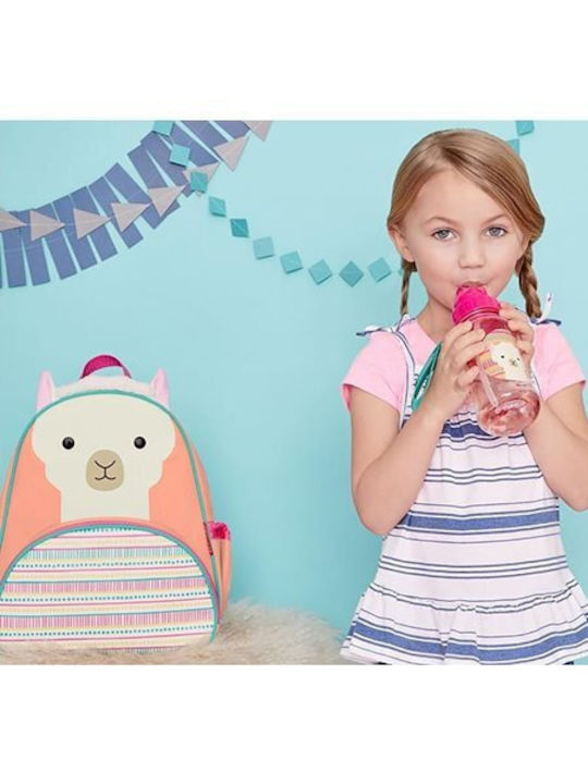 Skip Hop Zoo Лама Ученическа Раница За Детска Градина Розова С Джоб За Бутилка