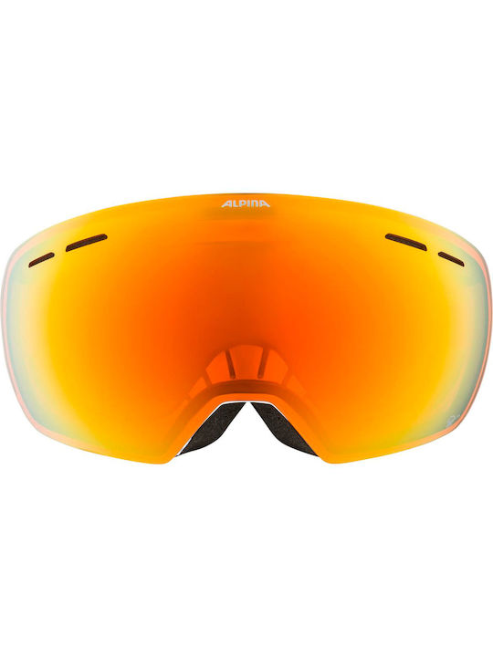Alpina Granby Q-lite Ski- & Snowboardbrille Erwachsene Bunt mit Linse Spiegel in Rot Farbe