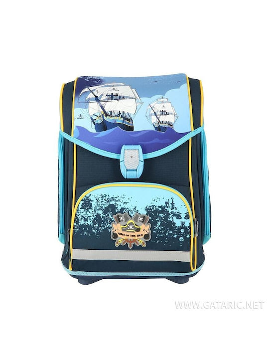 Spirit School Bag Backpack Elementary, Elementary Light Blue with Water Bottle Holder 25Liters