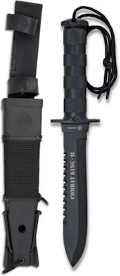 Martinez Albainox Combat King II Knife Survival Black with Blade made of Stainless Steel in Sheath