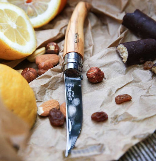 Opinel No.08 Taschenmesser Beige mit Scheide