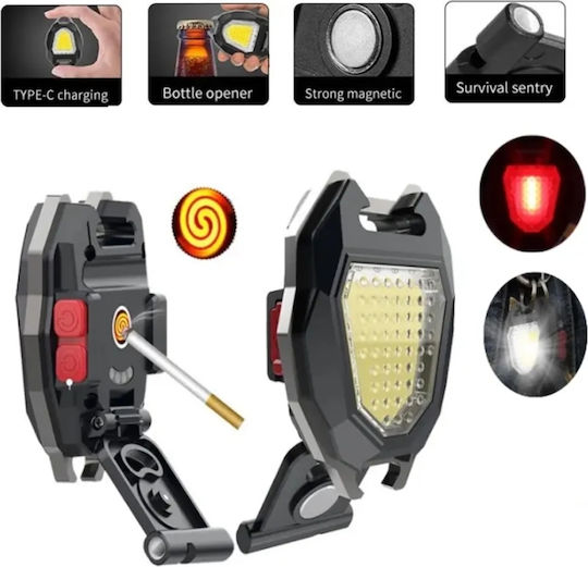 Rechargeable Keychain Flashlight LED with Maximum Brightness 500lm W5144