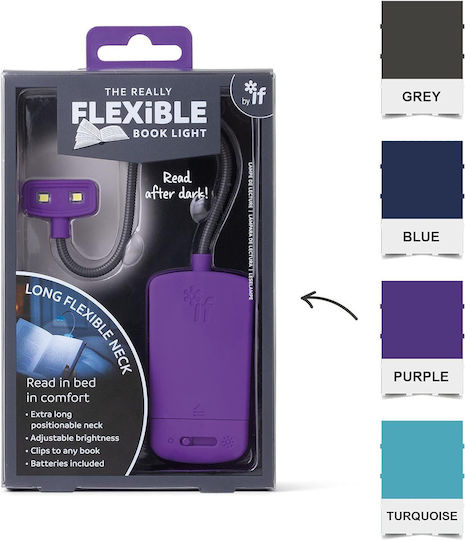 IF The Really Flexible Book Light Φωτάκι Βιβλίου LED με Κλιπ Μωβ