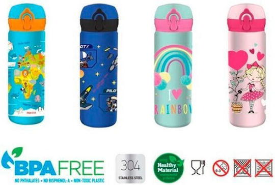 Must Team Kids Water Bottle Stainless Steel Rainbow 500ml