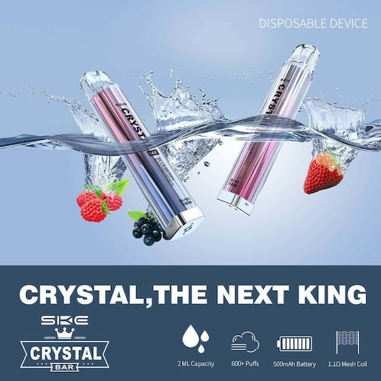SKE Crystal Țigară Electronică de Unică Folosință 600 Inhalări Lemon Lime 2ml 20mg Galben