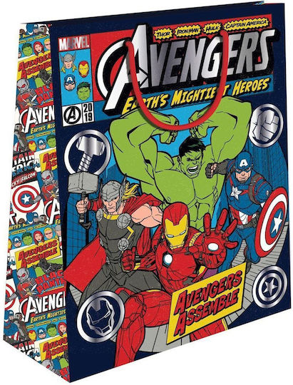 The Littlies Paper Bag for Gift with Theme "Avengers" Multicolored 33x45x12cm.