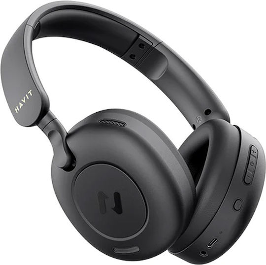Havit H655BT Ασύρματα / Ενσύρματα On Ear Ακουστικά με 76 ώρες Λειτουργίας Μαύρα