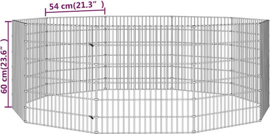 vidaXL Клетка за гризачи 54x60x60см