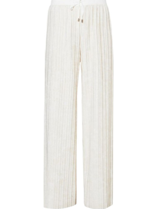 Hero Women's Fabric Trousers with Elastic ecru/gold
