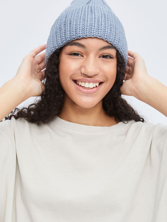 Aristoteli Bitsiani Beanie Unisex Σκούφος Πλεκτός σε Μπλε χρώμα