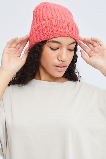 Beanie Unisex Beanie Knitted in Orange color