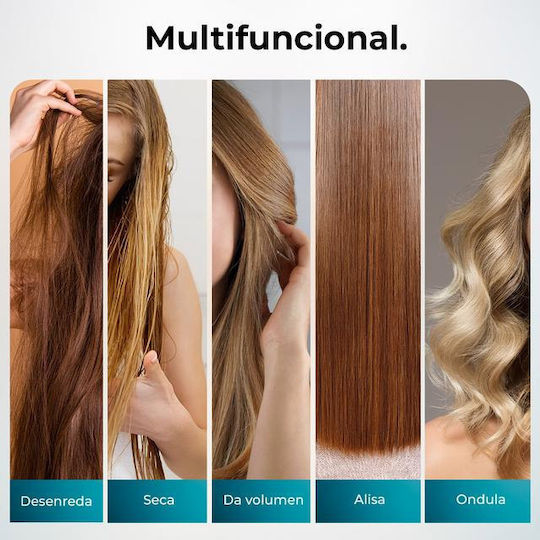 Cecotec Bamba CeramicCare 10in1 Styler Ceramic Electric Brush with Air for Straightening and Curls