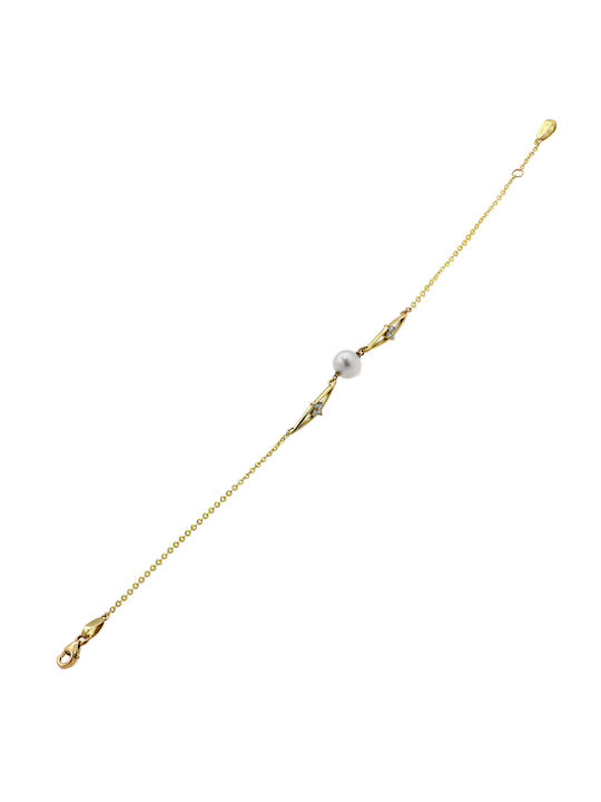 Bracelet made of Gold 14K with Pearls