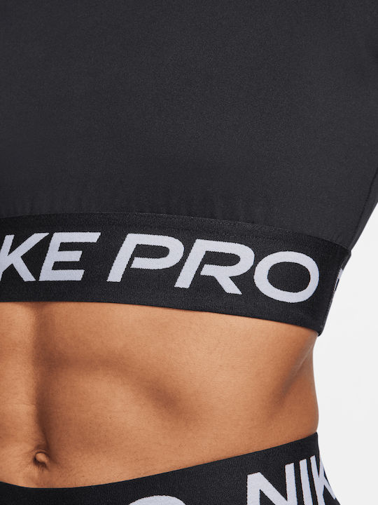 Γυναικείο Αθλητικό Crop Top Μακρυμάνικο Dri-Fit Μαύρο