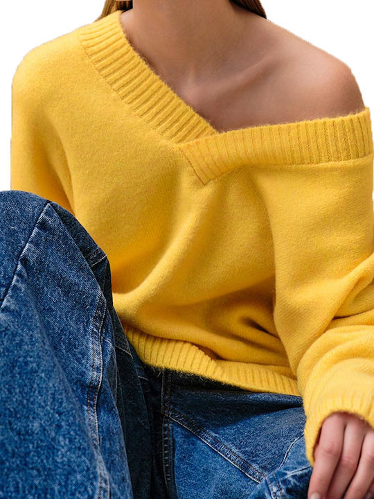 Tailor Made Knitwear Women's Long Sleeve Sweater Yellow