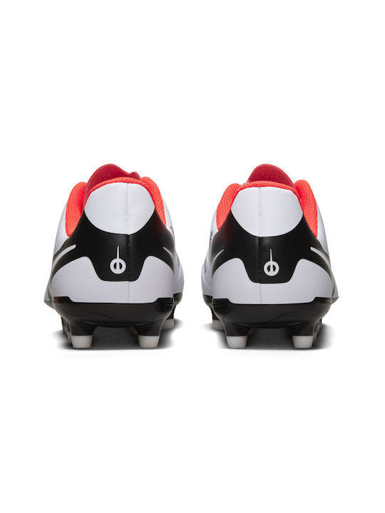 Nike Papuci de fotbal pentru copii Jr Tiempo Legend 10 Club Junior cu crampoane Albe