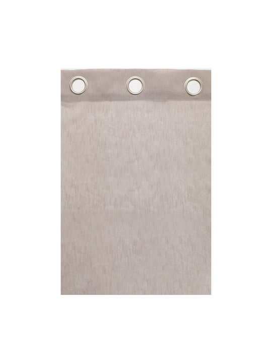 Viokarpet Vorhang mit Grommets Seraina Beige 140x285cm