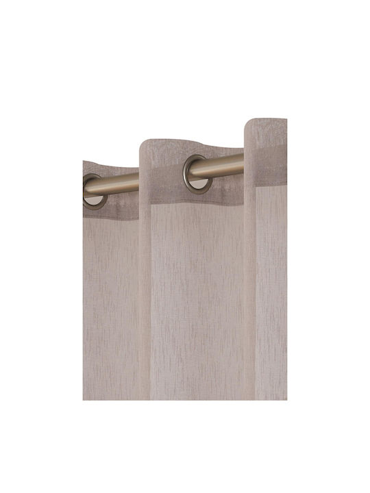 Viokarpet Vorhang mit Grommets Seraina Beige 140x285cm