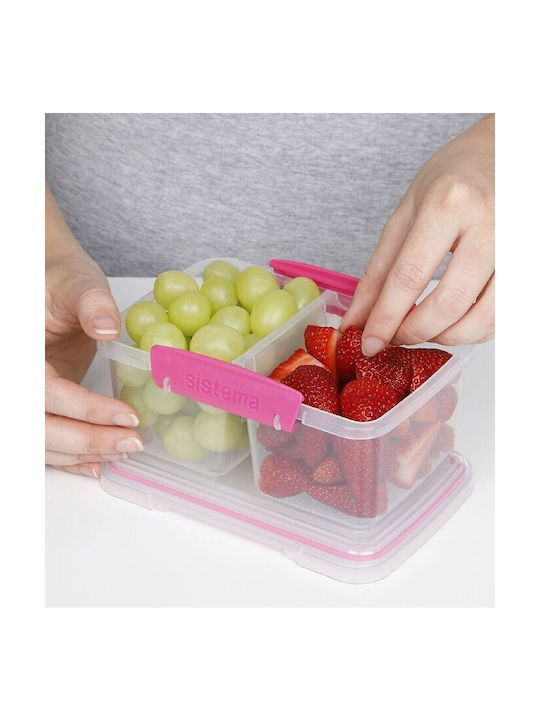 Sistema To Go Split SIS Lunch Box Plastic Pink 835ml 1pcs