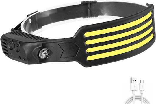 Ideahellas Rechargeable Headlamp LED IPX4 with Maximum Brightness 4000lm 4pcs Black