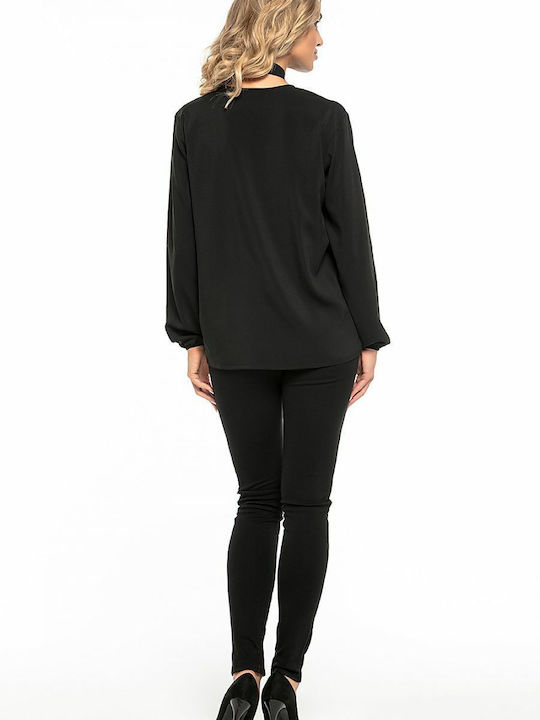 Tessita Women's Blouse Long Sleeve Black