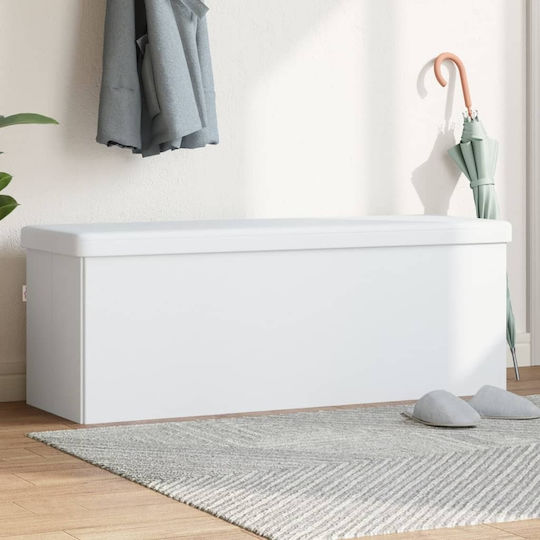 Hallway Furniture with Shoe Rack and Bench White 110x38x38cm
