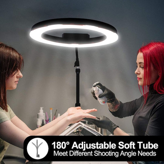 Led Photo Ringlicht 55cm mit Stativ Boden und Halterung für Handy