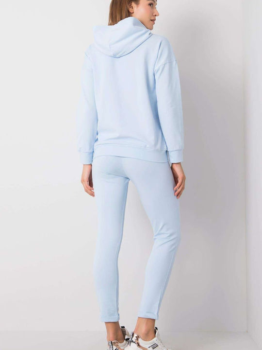 Rue Paris Damen-Sweatpants-Set Hellblau