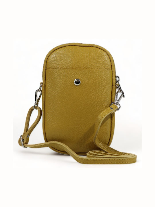 Passaggio Leather Leather Women's Mobile Bag Yellow