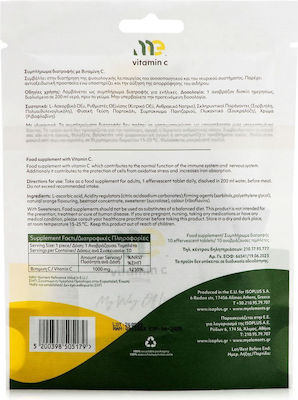 My Elements Vitamin C Vitamina pentru Întărirea Sistemului Imunitar, Pielea & Acțiune Antioxidantă 1000mg Portocaliu 10 file de ef