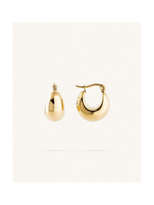 StanStefan Earrings Hoops made of Steel Gold Plated