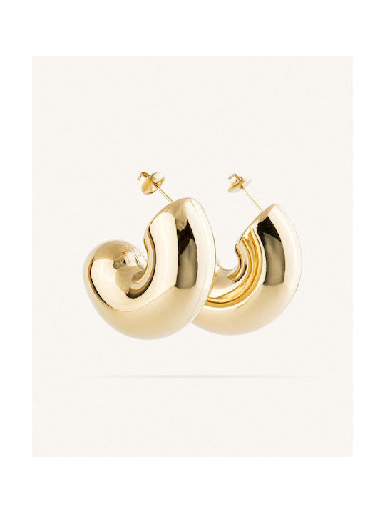 StanStefan Earrings Hoops made of Steel Gold Plated