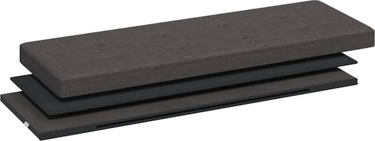 vidaXL Speicherung Dekorative Truhe Hölzernes Gray 110x38x38cm