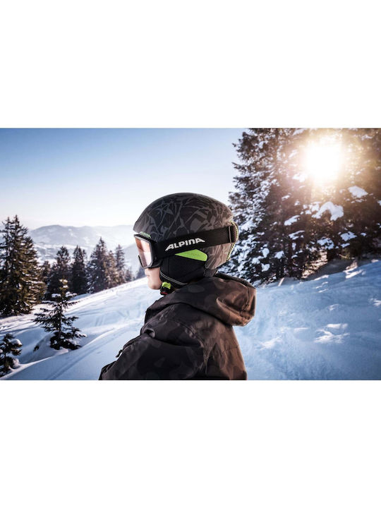 Alpina Ski- & Snowboardbrille Erwachsene Türkis mit Linse in Orange Farbe