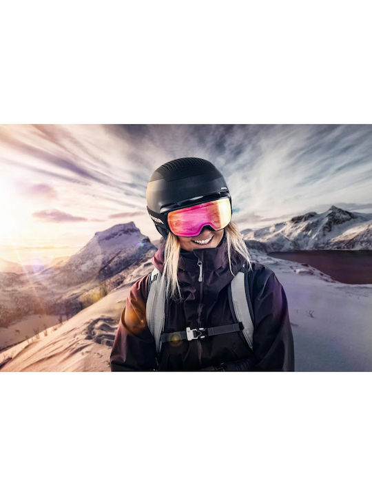 Alpina Ski & Snowboard Goggles Kids Black with Lens in Black Color