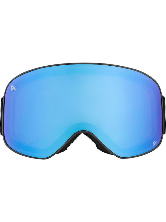 Alpina Ski & Snowboard Goggles Kids Black with Lens in Black Color