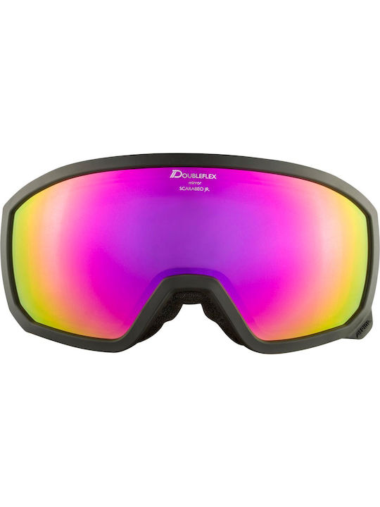 Alpina Ski & Snowboard Goggles Kids Black with Lens in Black Color