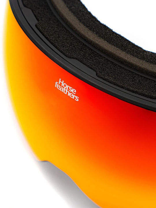 Horsefeathers Ski- und Snowboardbrille für Erwachsene Schwarz mit schwarzem Spiegelfilter