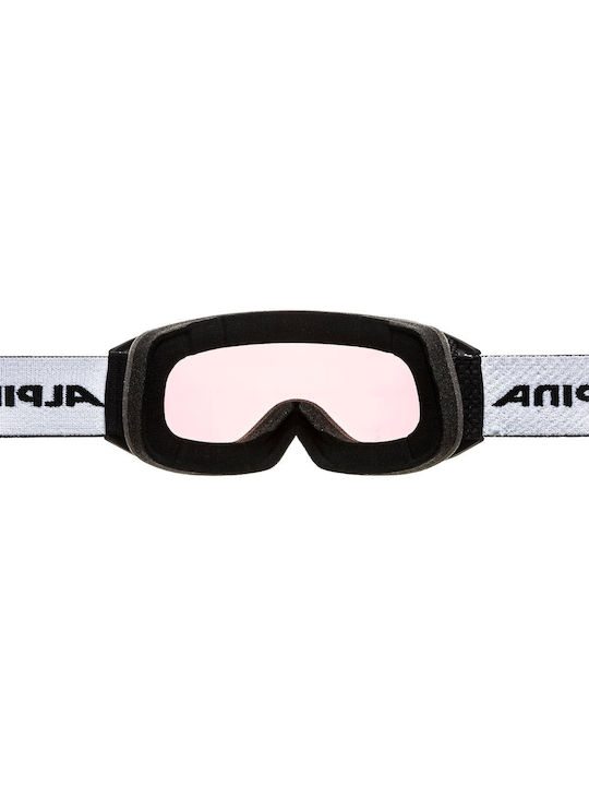 Alpina Ski & Snowboard Goggles Kids Black with Lens in Black Color